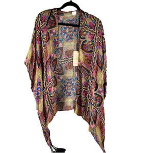 Satva Akula Kimono - Exotic Scarf - Swim Cover-Up O/S NWT